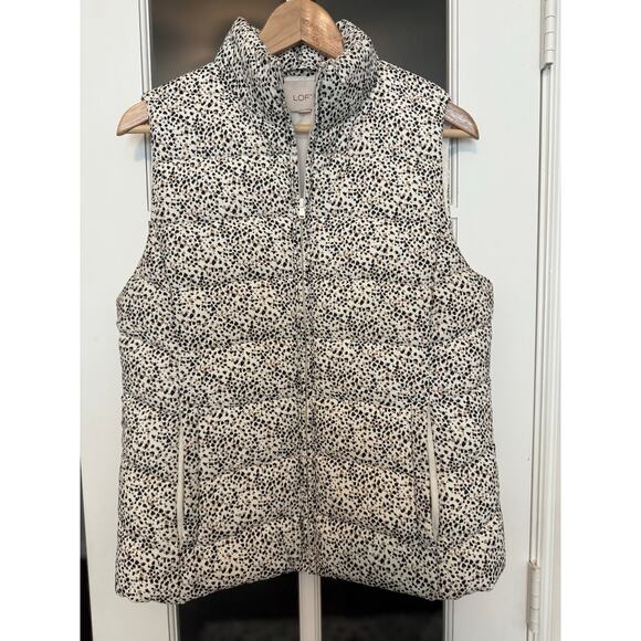 LOFT WOMEN VEST ANIMAL PRINT MULTICOLOR FULL ZIP WITH ZIP POCKETS small - Picture 4 of 10